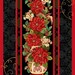 Christmas Splendor Panel Quilt Kit  Quilt Fabric Poinsettia  Holiday 42" x 62"