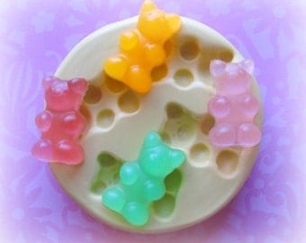 Gummy Bear Mold Candy Silicone Mold Fondant Clay Resin Fake Sweets Kawaii Cabochon Mould