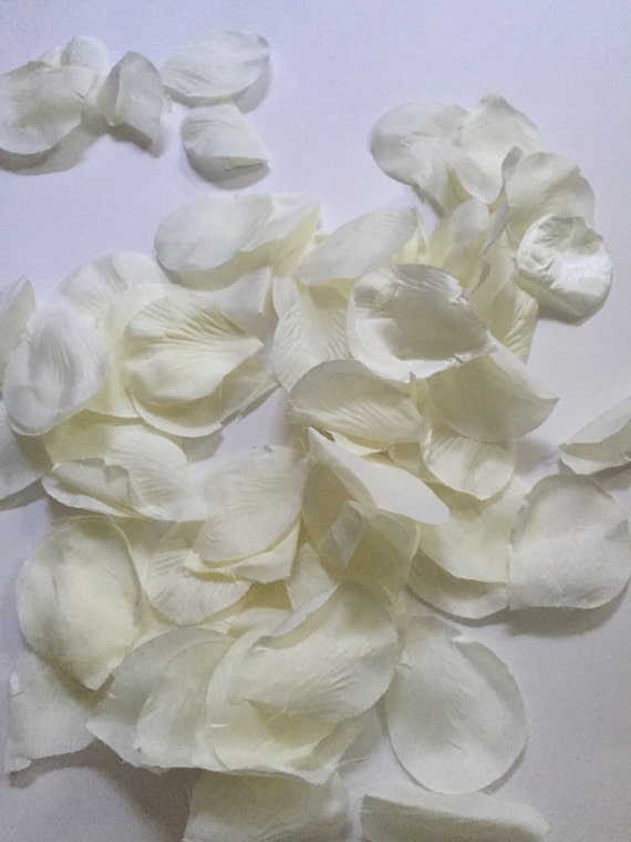 Ivory flower petals ivory rose petals flower girl basket