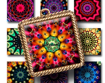 BALANCED,1x1 Square,Printable Digital Image,Digital Collage,Mandala,Magnets,Gift Tags,Scrabble Tiles,Yoga, Meditation
