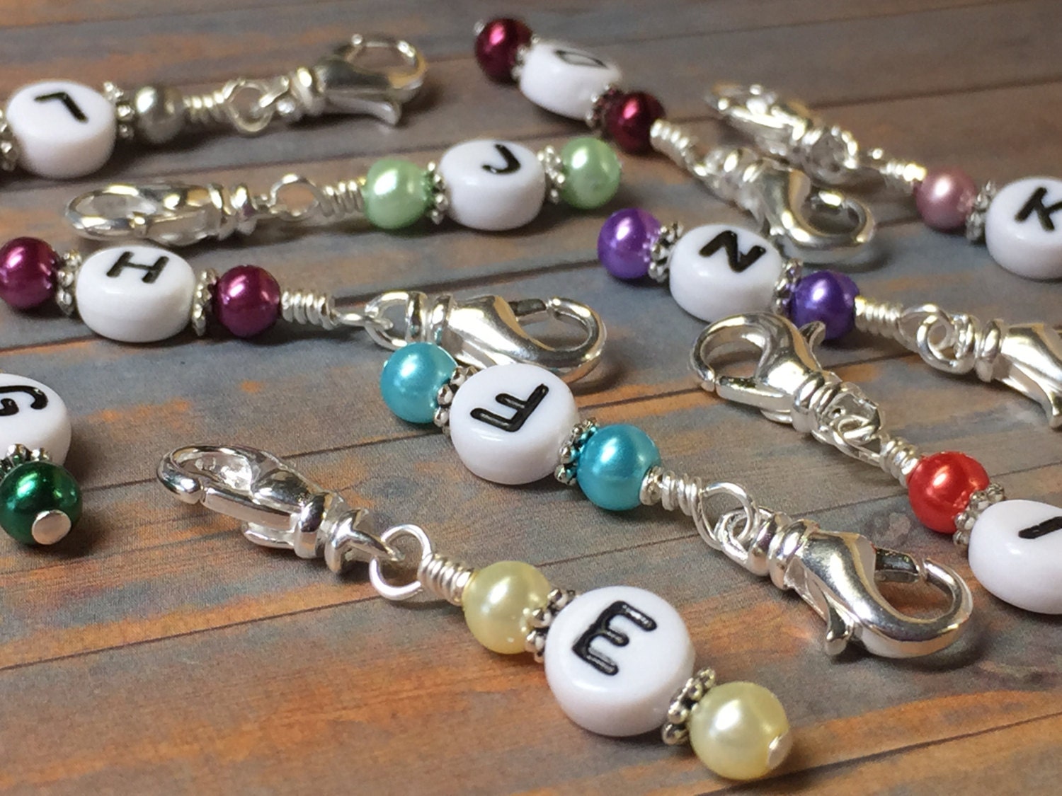 Crochet Hook Stitch Markers Large Set of 10 by JillsHandmadeStuff