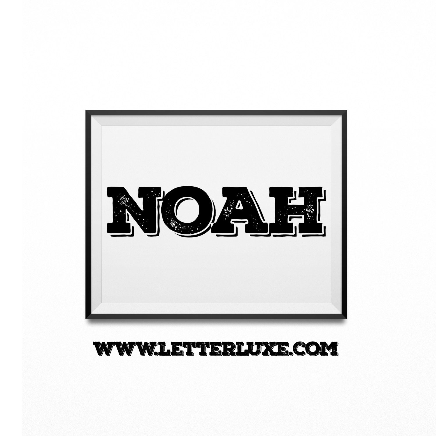 Noah Poster Print Printable Nursery Art Baby Name by LetterLuxe