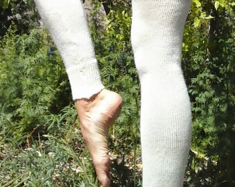 Made to order-long alpaca/organic merino wool leg warmers, plain-no design