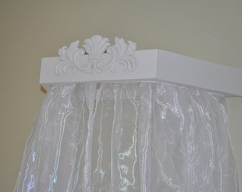 Bed cornice,Crib Canopy, Crown Cornice Ready to ship