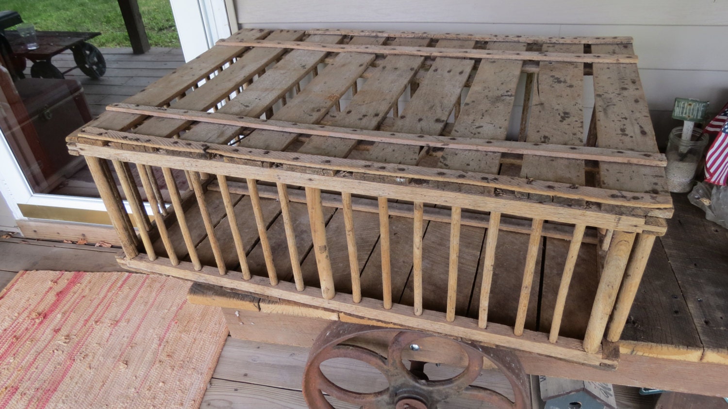 Wooden Chicken Crate.