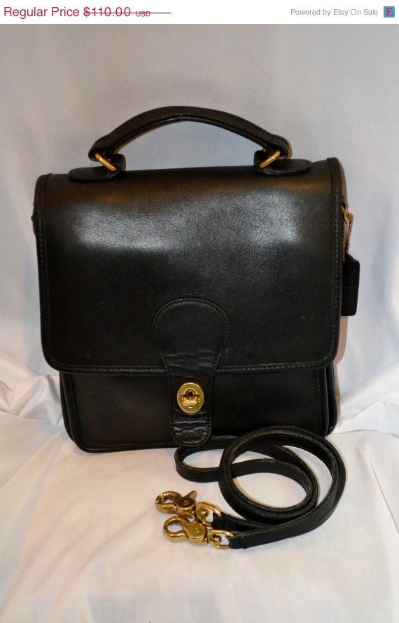 Moving Sale COACH Bag~Black Leather Bag~ Coach Station Bag~ Handbag ...