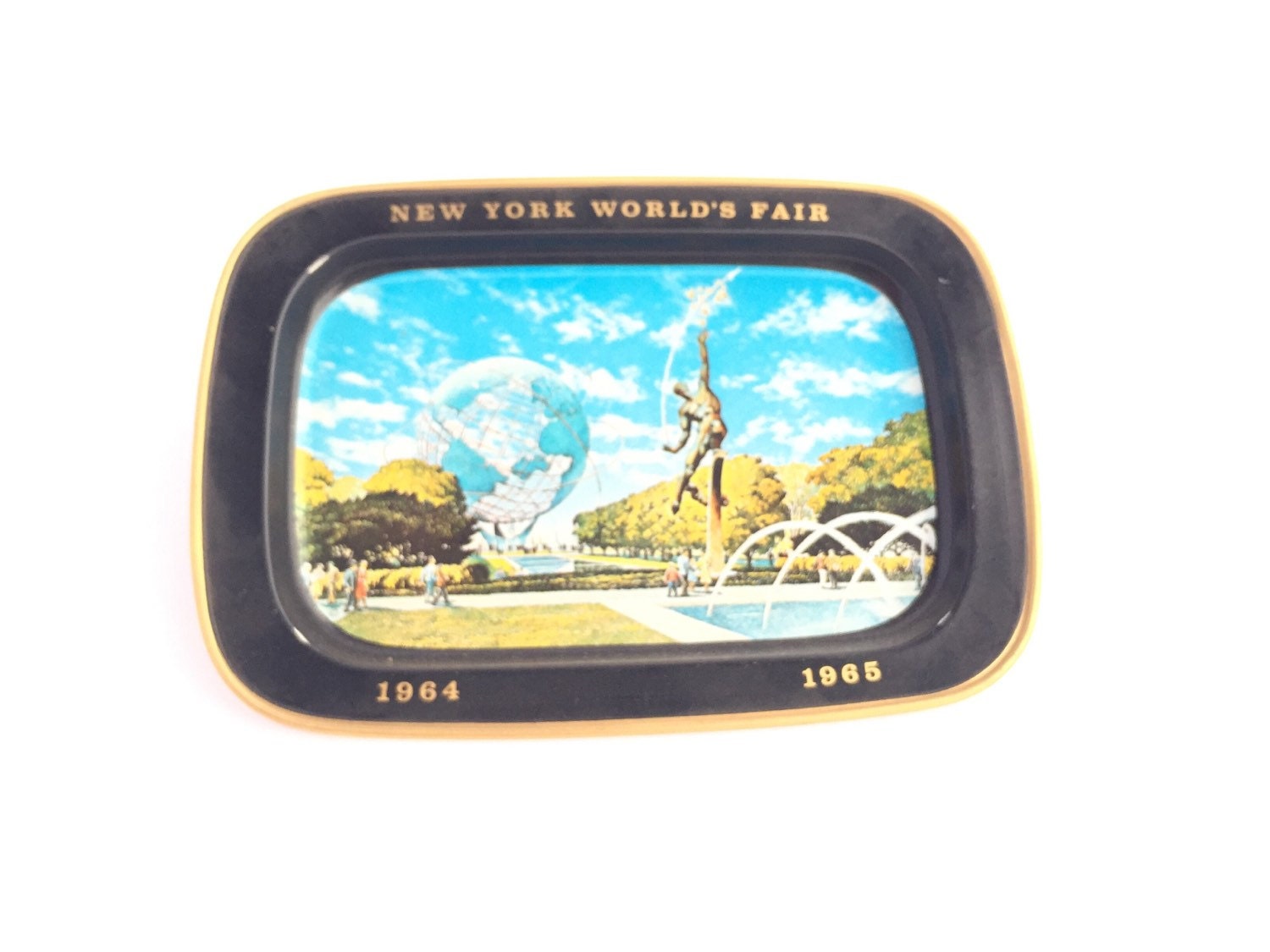 1964 New York World's Fair Souvenir Unisphere Serving Tray