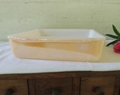 Fire King Peach Lusterware Baking Dish / Vintage Baking Pan / Peach Luster Ware Casserole / Fire King Lustreware Baking Dish
