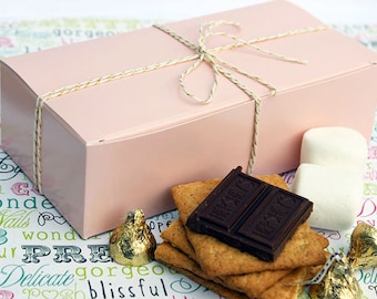 24 Party Favor Boxes, Pink Candy Boxes, Cookie Boxes, Gift Boxes, Wedding Favor Boxes - One Pound Size