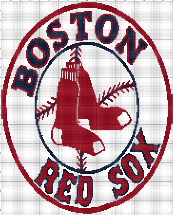 INSTANT DOWNLOAD boston red sox crochet graph