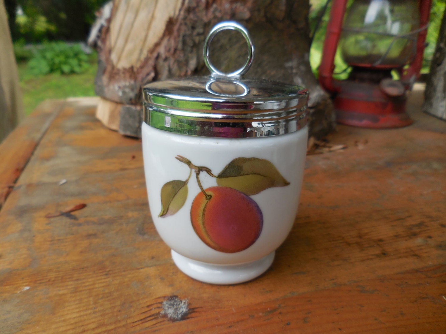 Vintage Large Egg Coddler White Glass Royal Worcester Made In