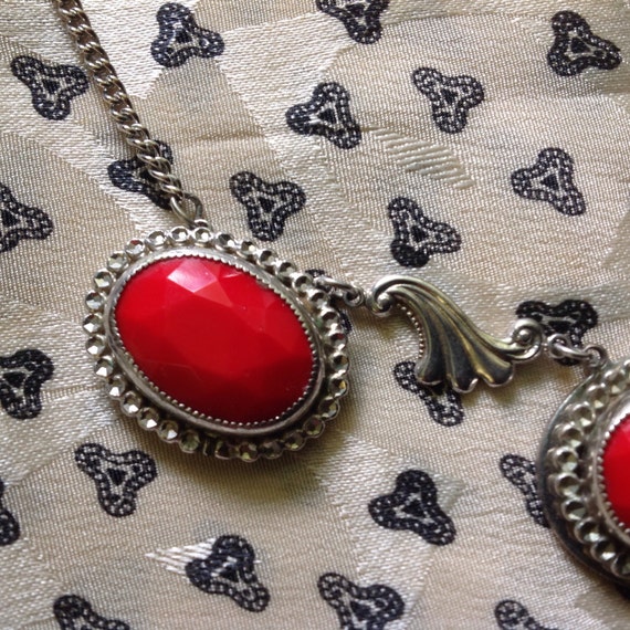 Gorgeous Red Vintage Necklace Price Reduced