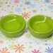 dollhouse miniature bowls ceramic green apple 1:12 scale one inch 2pc set 19mm