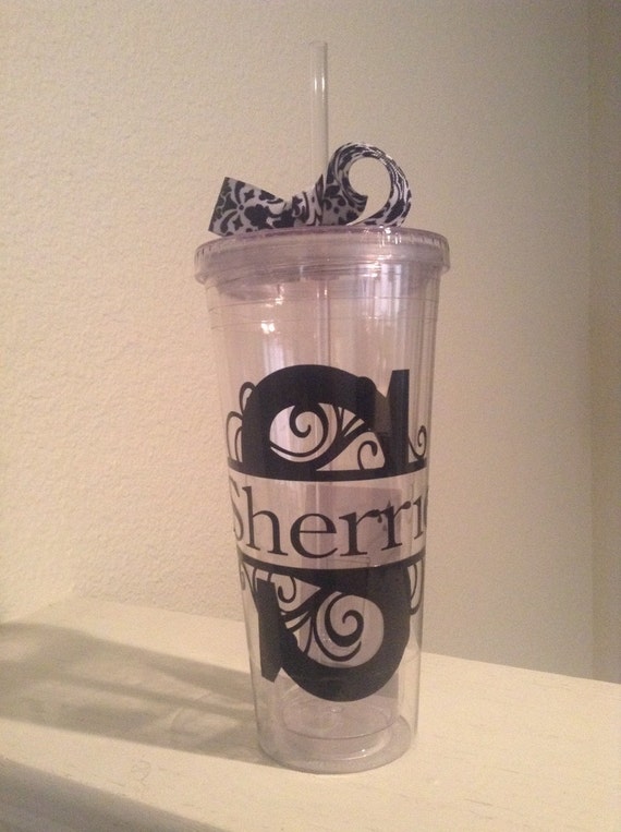Items similar to Personalized Tumbler First Initial And Name. Colors ...