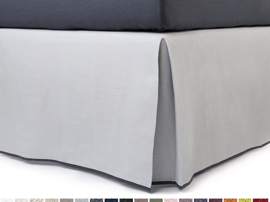 Linen bed skirt Queen bedskirt King bed valance Twin bedskirt