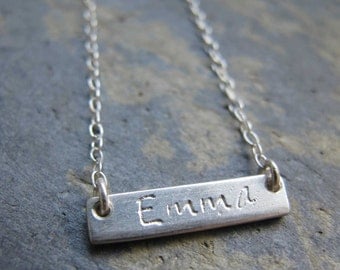 Sterling silver name necklace - personalised sterling silver name pendant