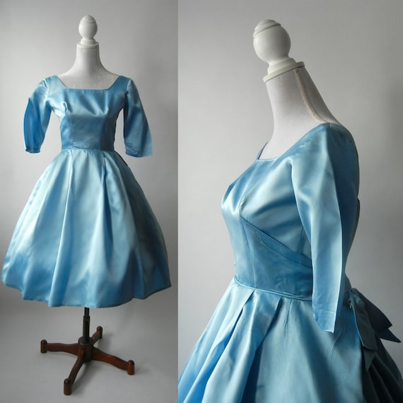 blue vintage gown
