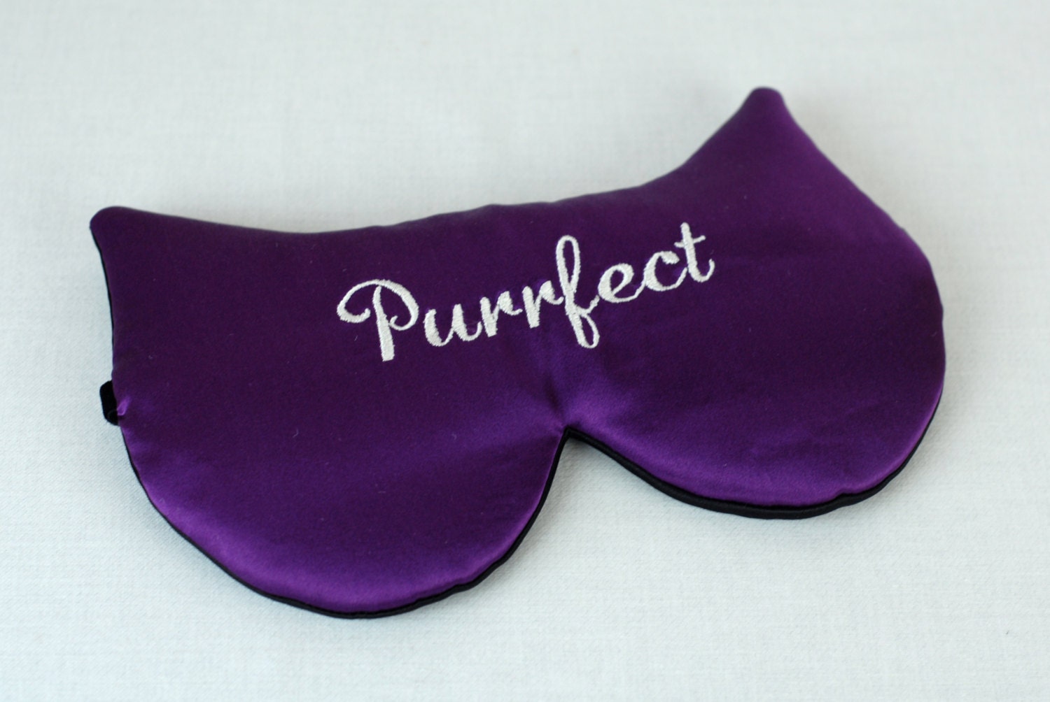 Silk Eye Mask Sleep Mask Embroidered Charmeuse by AdorabellaBaby