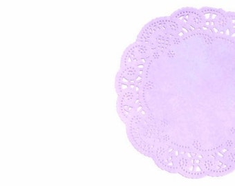 Hint of Lilac Lace Paper Doilies. Lilac Doily. Colored doily Lavender weddings, Lilac colored round lace doilies, Party & shower decor