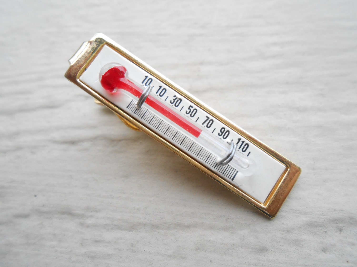 Vintage REAL Thermometer Tie Clip. Wedding Men's