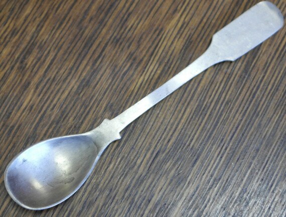 antique silver plate egg spoon