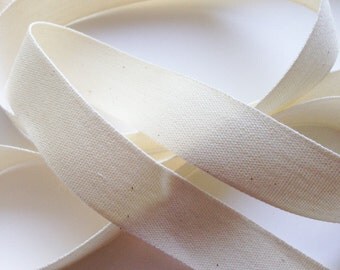 japanese cotton tape. cotton ribbon. 100% pure cotton. for stamping and embroidery. 20mm wide. natural color. sold by 5meters (about 5yards)