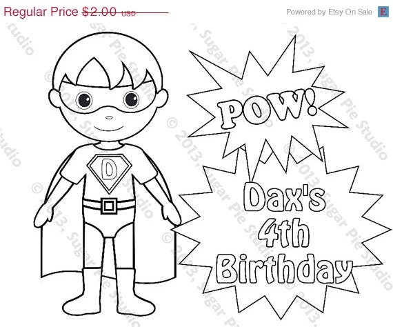 20% OFF Personalized Printable SuperHero boy Birthday Party Favor ...