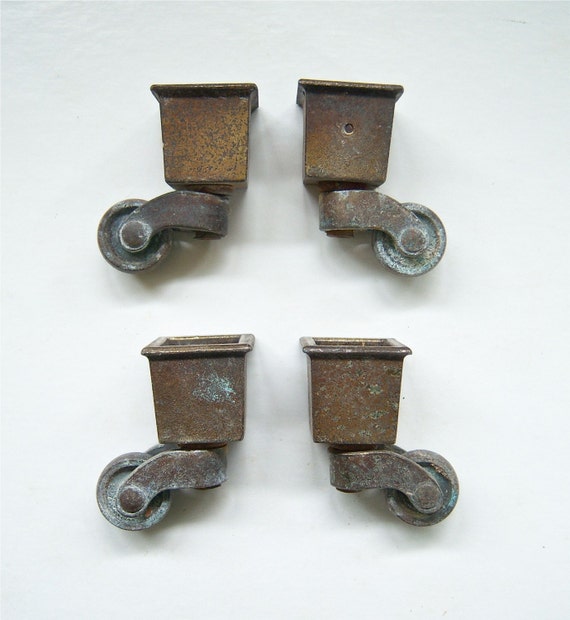 Brass metal caster Furniture Wheel matched set of 4 with