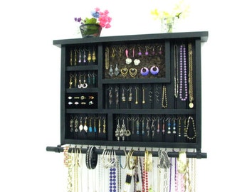 Jewelry Box with ring storage and bangle bar