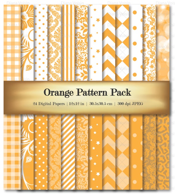 Orange Digital Scrapbook Paper Digital Scrapbooking Paper