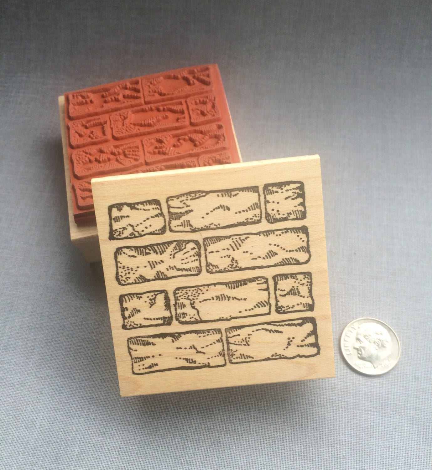 Rubber Stamp Brick Wall