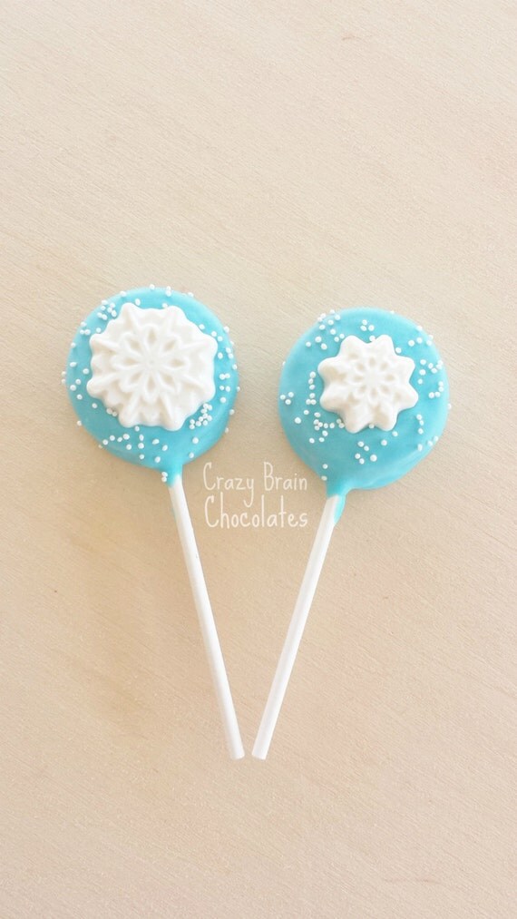 Chocolate Covered Snowflake Oreo Pops 12 by CrazyBrainChocolate