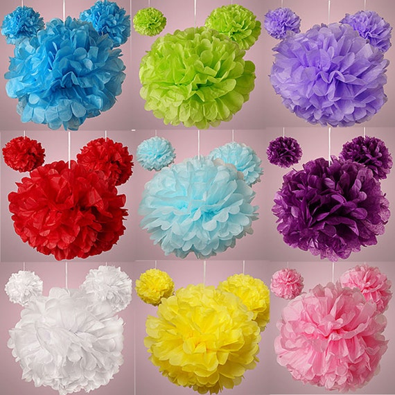 Tissue Paper Pom Poms Hanging Tissue Wedding Decor Party Decor