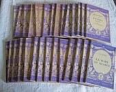 French purple books Classiques Larousse decorative softback books with FREE SHIPPING
