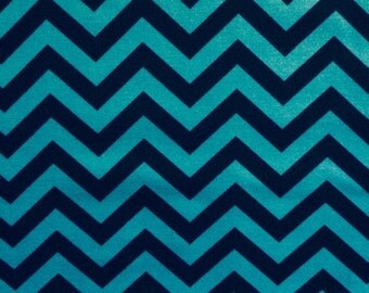 100% cotton quilting fabric black/turqouise chevron fat quarter 18"X22"