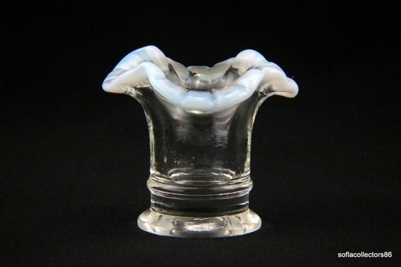 Fenton 37 Miniature Square Vase in French by soflacollectors86