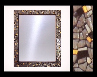 Light & Texture - Glass Mosaic Mirror (13.5"x16.5")