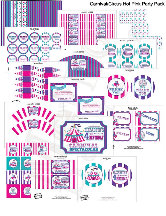 Totally Teal Carnival Party Supplies Il_570xn
