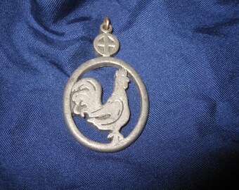 Vintage Pendant R.Tennesmed Scandinavia Denmark pewter modernist patina