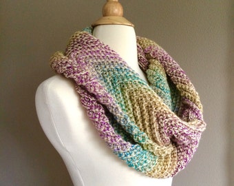 2 Crochet Patterns: Infinity Scarf cowl super bulky chunky