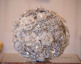 BLACK FRIDAY Brooch Bouquet SALE Ready to Ship Custom Brooch Bouquet Crystal Bouquet