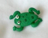 Polymer Clay Novelty Frog Pin/Brooch