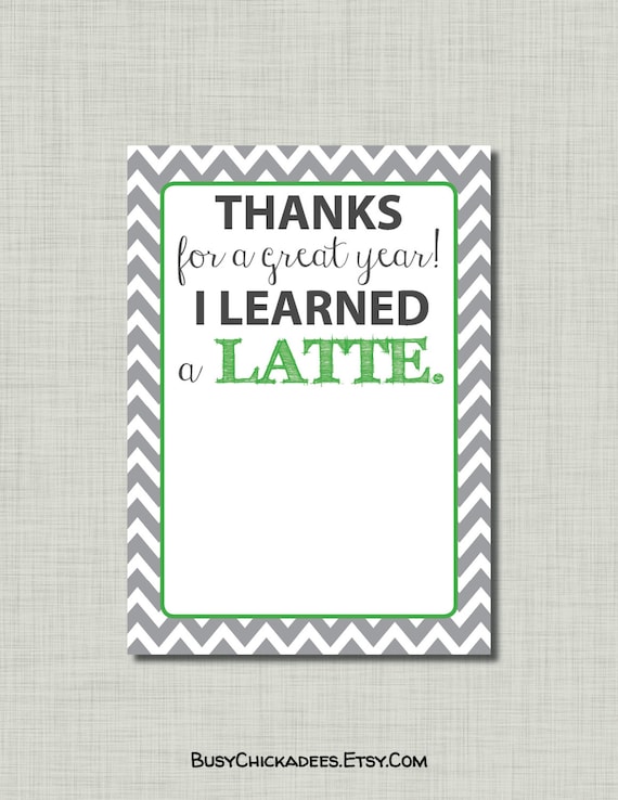 Teacher Appreciation Gift Card Starbucks by BusyChickadees on Etsy