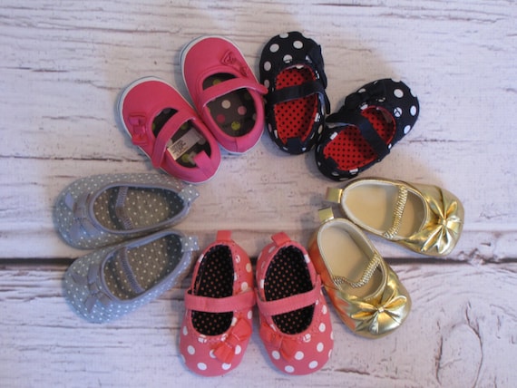 Baby Girl shoes, Gold Baby Shoes, Coral Baby Shoes, Navy Baby Shoes, Gray Baby Shoes