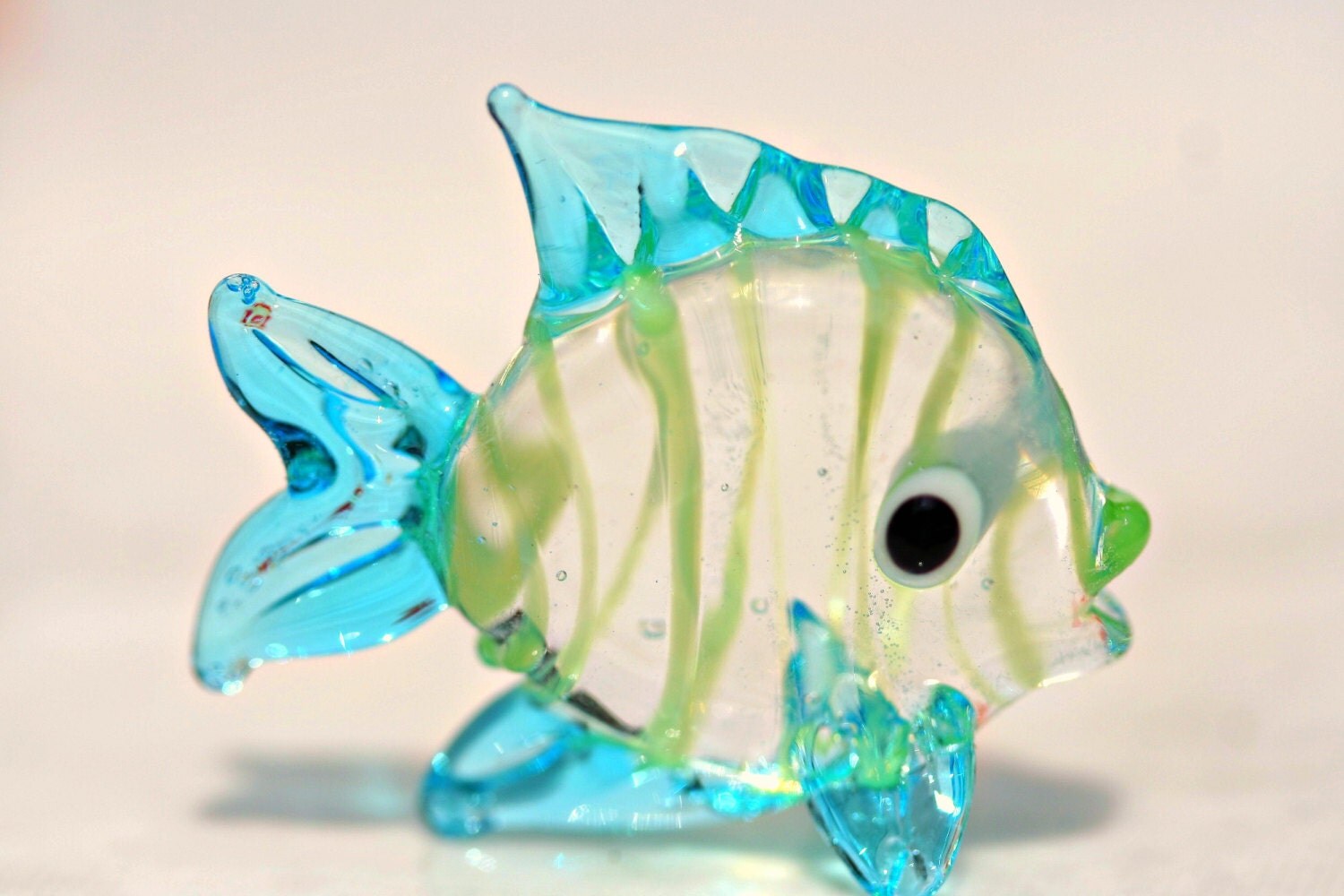 Glass Fish Set Of 6 Fish Figurines Fish Tank by FestivalReGlass