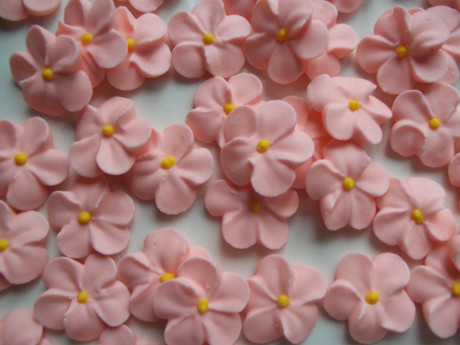 Small peach royal icing flowers Made to order Edible