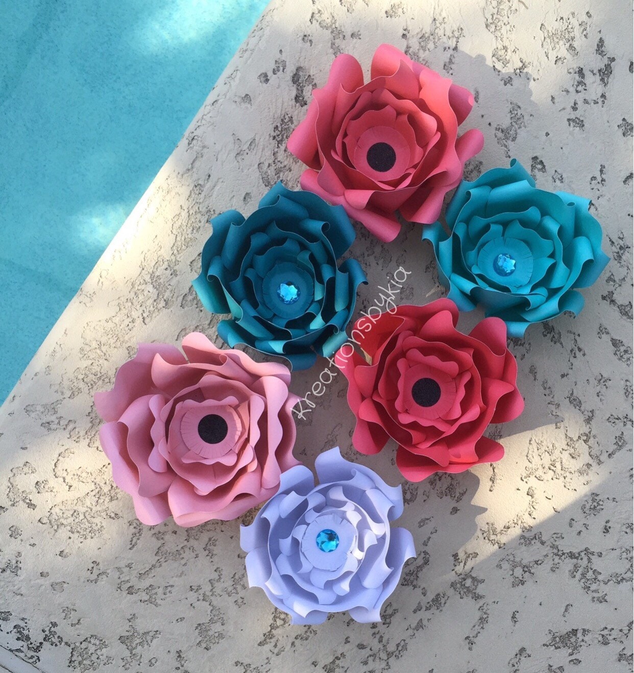 Paper Flowers wallflowers paper roses wall art by kreationsbykia