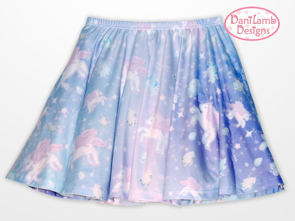 Unicorn Skirt Pegasus Pony Pastel Fairy Kei by DaniLambDesigns