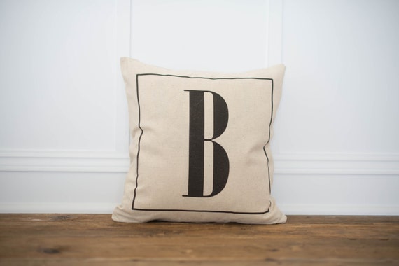 Square Monogram Pillow Cover by SoVintageChic on Etsy