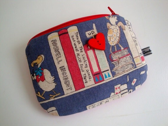 Handmade cotton Change zip purse - Coin purse - girls - women- gift ...